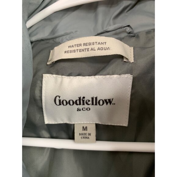 Mens Gray Puffer Sweater Jacket Goodfellow x Target M  RX10347 EUC Thin - Picture 3 of 10